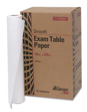 Exam Table Paper, 21" x 225 ft, White, Smooth, 12/cs (020207)